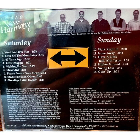 Weekend With New Harmony Bluegrass 2001 Including Love Of The Mountains 37197cd - Picture 2 of 2
